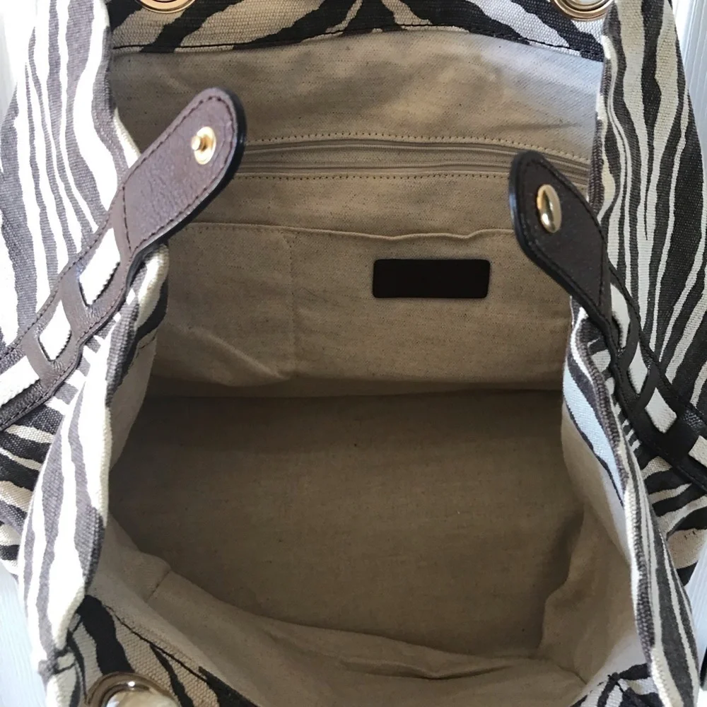 Michael Kors Marina Anchor Zebra Print Bag